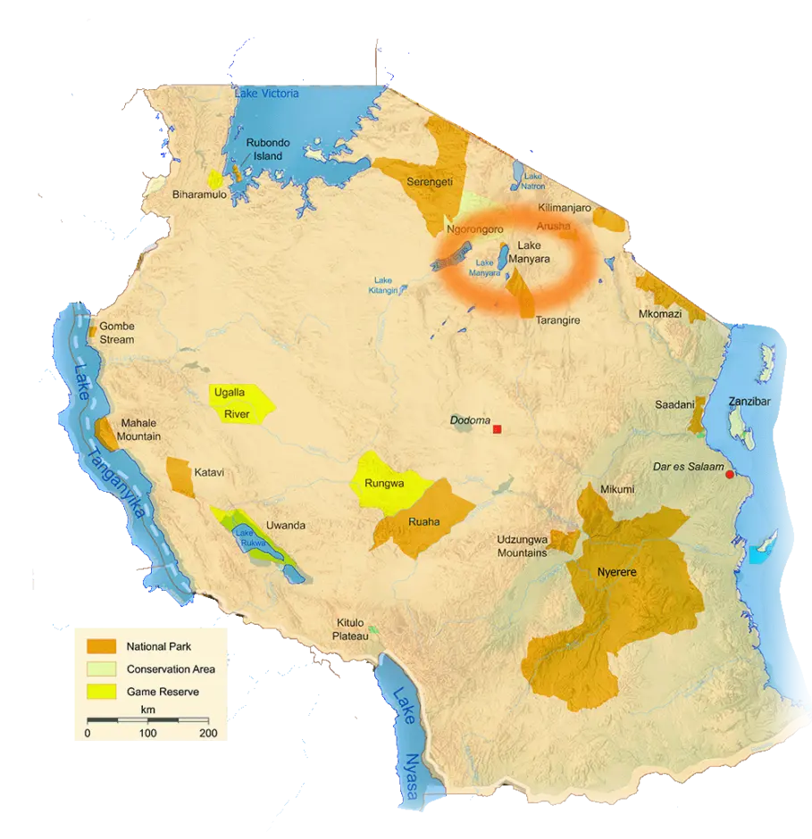 Manyara map